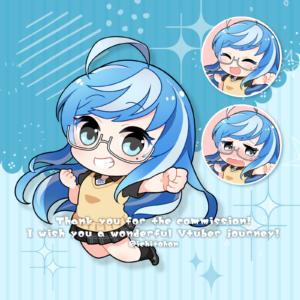 【commission】Vtuber吹雪様のSDキャライラストを描かせて頂きました! Vtuber吹雪様SDキャライラスト