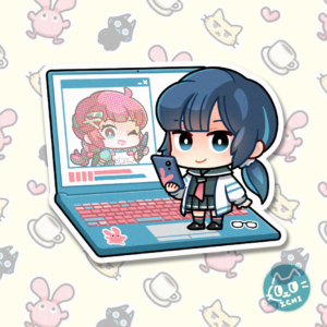 【自主制作】ちびキャラ(パソ子ちゃんステッカー) ぱそ子すてっかー