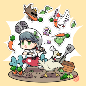 「ドロボーを追い払え!」間違い探し用ミニイラスト ドロボーを追い払え!