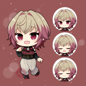 女の子のデフォルメキャラクター差分付き